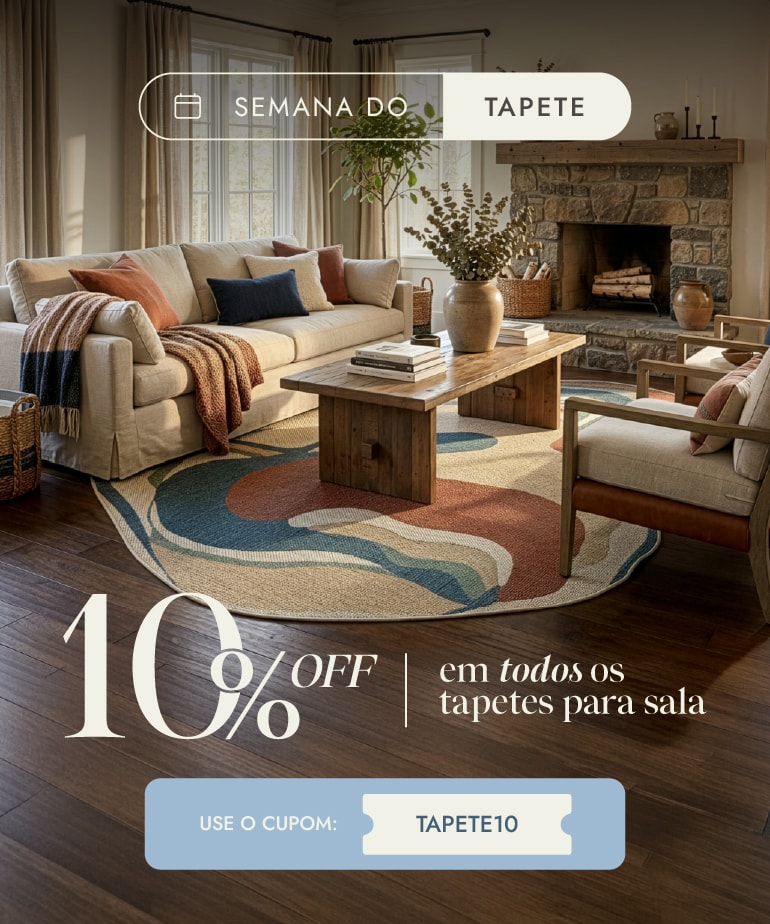 Tapetes para Sala com 10% OFF