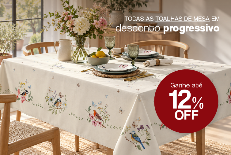 Aproveite para renovar a mesa posta.