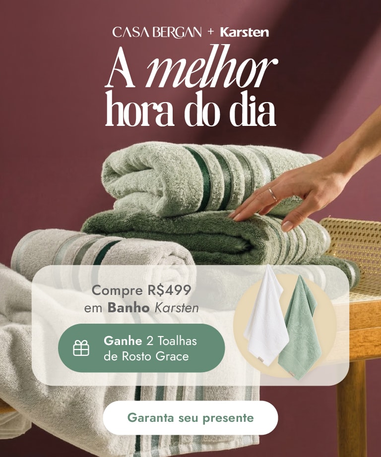 Compre karsten e ganhe 1 kit toalha de rosto