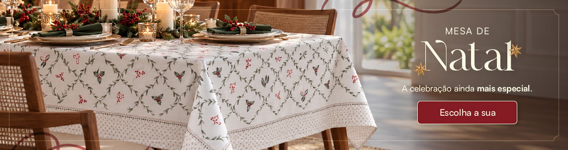 Mesa posta de natal é na Casa Bergan