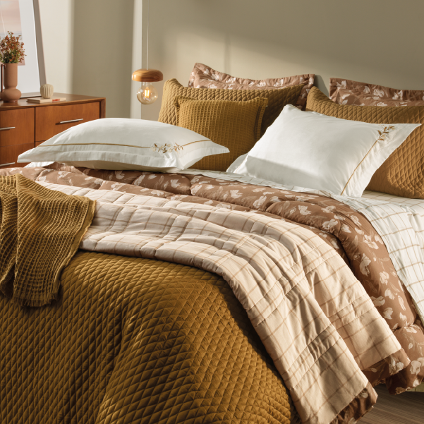 Cama com cara de Outono!