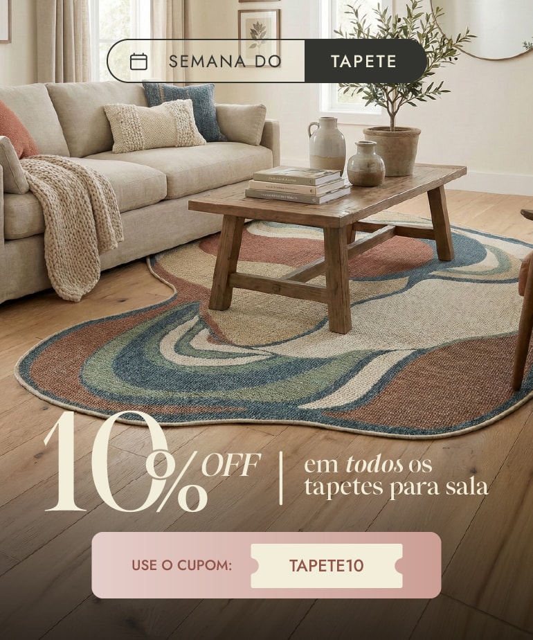 Tapetes para Sala com 10% OFF