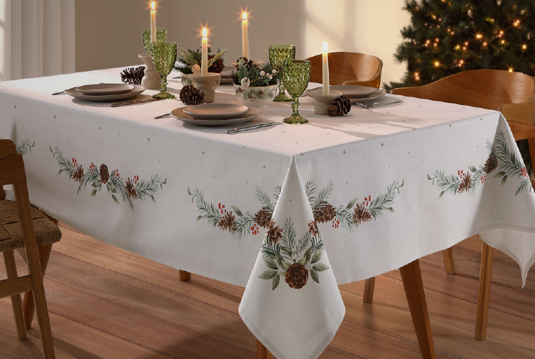 Toalhas de mesa para receber e celebrar momentos especiais.