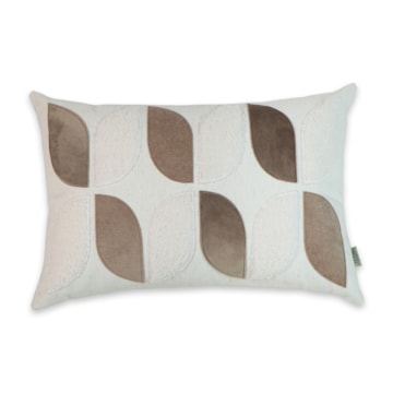 Almofada Baguete Sense Home Ladrilhos Linho com Enchimento 35cm x 50cm (1 Peça)