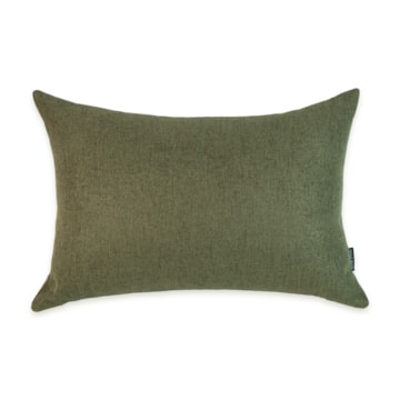 Almofada Baguete Sense Home Linho Verde com Enchimento 50cm x 35cm (1 Peça)