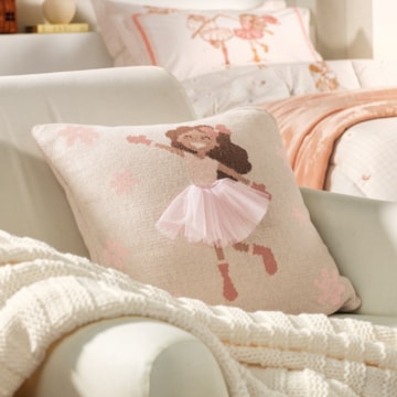 Almofada Infantil Karsten Daisy 100% Algodão Tricot com Aplique em Tule 40cm x 40cm (1 Peça)