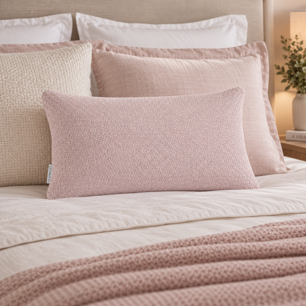 Almofada Rinzeira de Tricot Veludo Classic com Zíper 30cm x 50cm (1 peça)