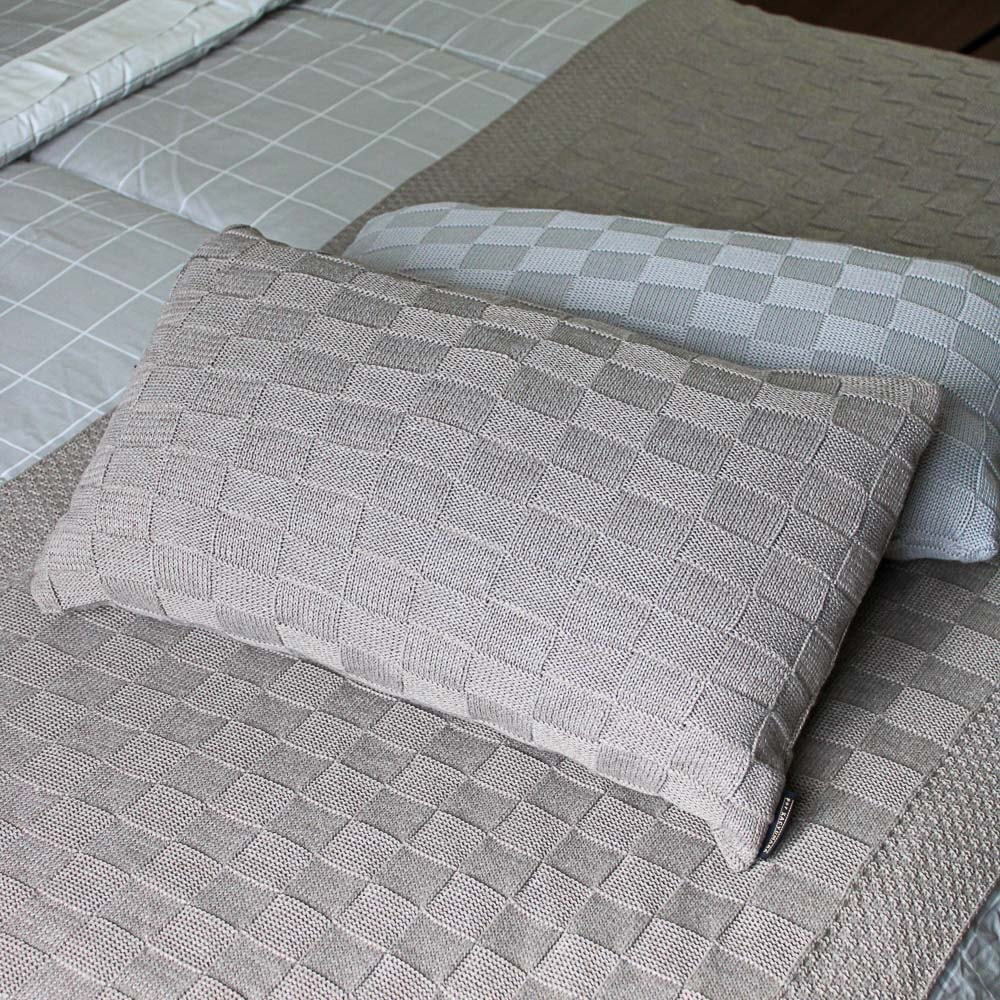 Almofada Rinzeira Kacyumara Marselha Tricot 30cm X 50cm