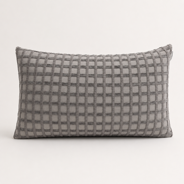 Almofada Rinzeira Portinari Textura Quadriculada com Zíper 30cm x 50cm (1 peça)