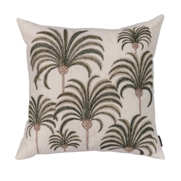 Almofada Sense Home Coqueiros Linho com Enchimento 50cm x 50cm (1 Peça)
