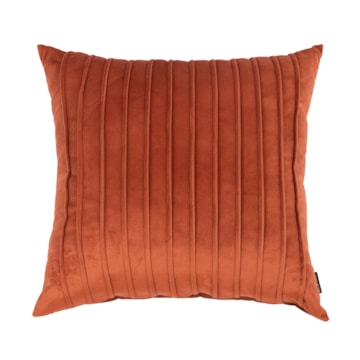 Almofada Sense Home Nervura Aveludada Terracota com Enchimento 50cm x 50cm (1 Peça)