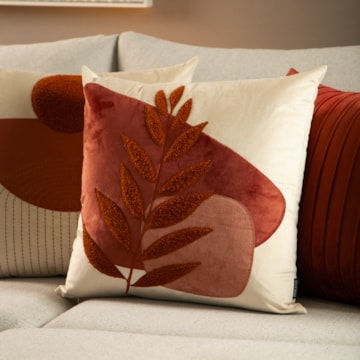 Almofada Sense Home Rowan Aveludada com Enchimento 50cm x 50cm (1 Peça)