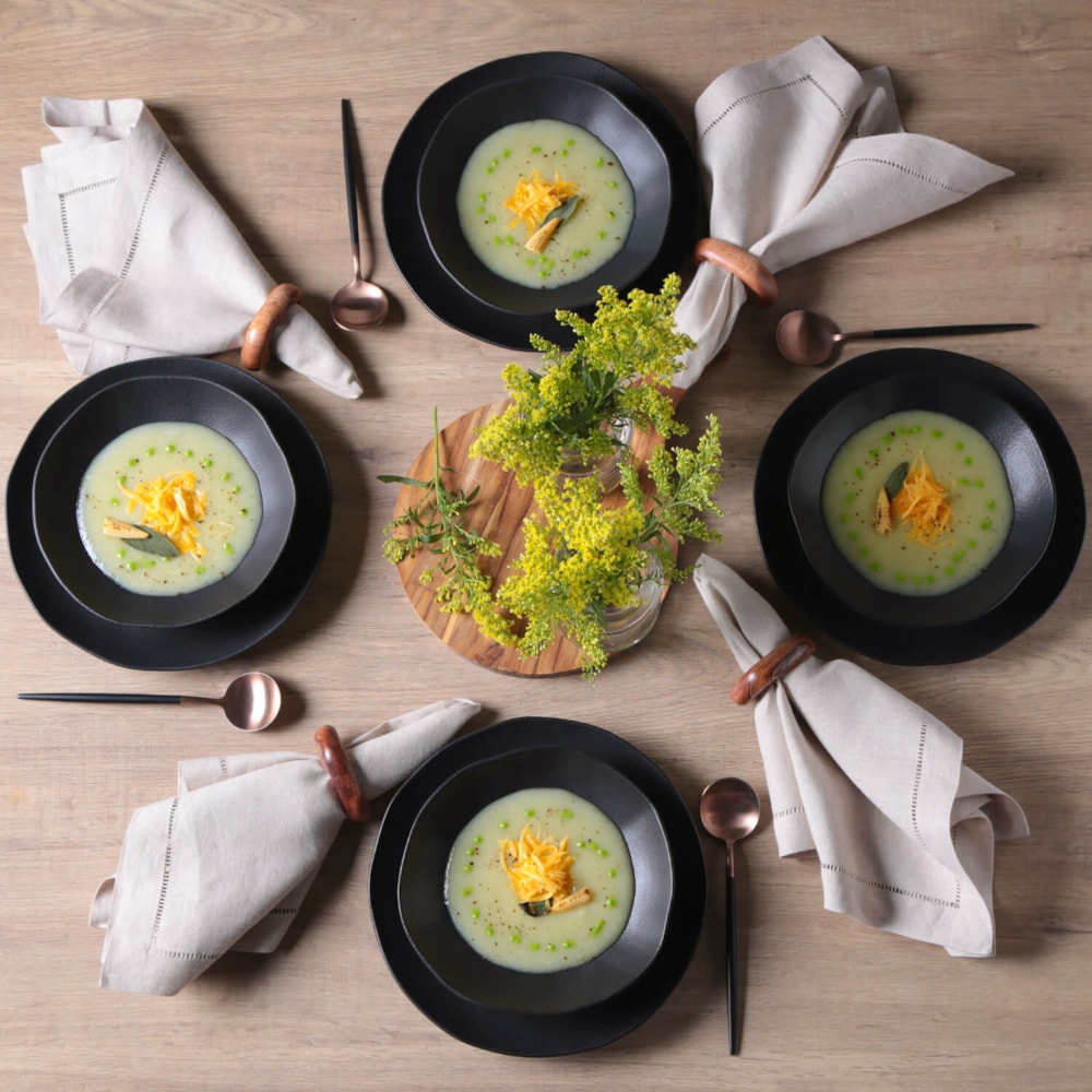 Aparelho de Jantar Porto Brasil Orgânico Preto Matte (16 Peças)