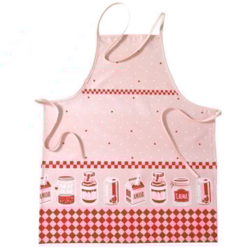 Avental de Cozinha Dohler Clean Antimanchas Lilly c/ Tiras Ajustáveis