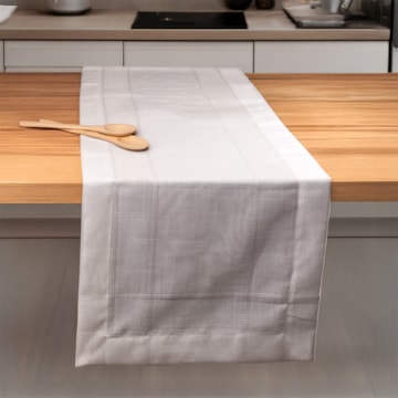 Caminho de Mesa Casa Argivai Charmy Blanc 40cm x 1,70m