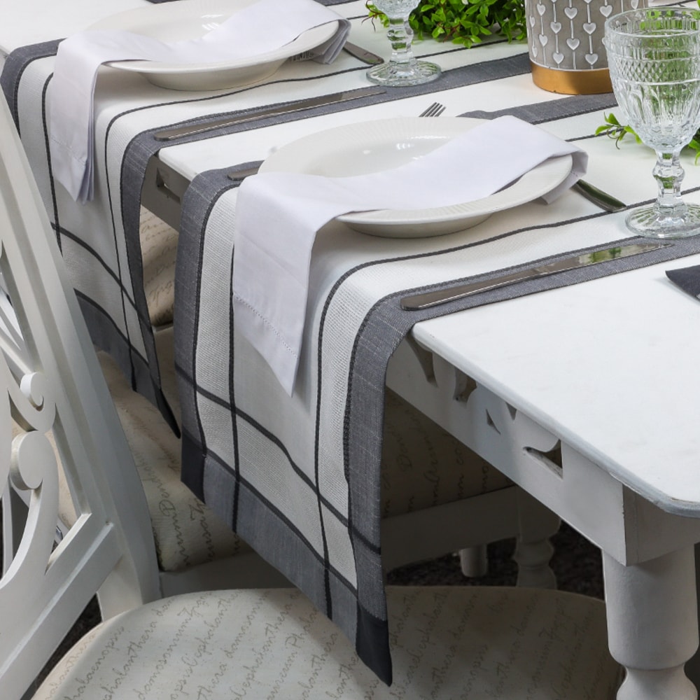 Caminho de Mesa Charmy Silver 40cm x 1,70m