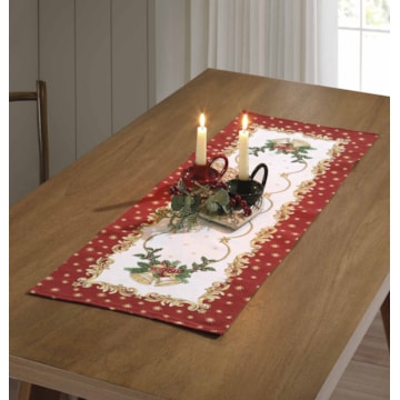 Caminho de Mesa Dohler Athenas Clássicos de Natal 35cm x 1,00m