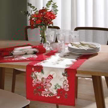 Caminho de Mesa Dohler Athenas Luz de Natal 35cm x 1,00m