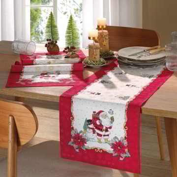 Caminho de Mesa Dohler Athenas Natal Amigos do Noel 35cm x 1,00m