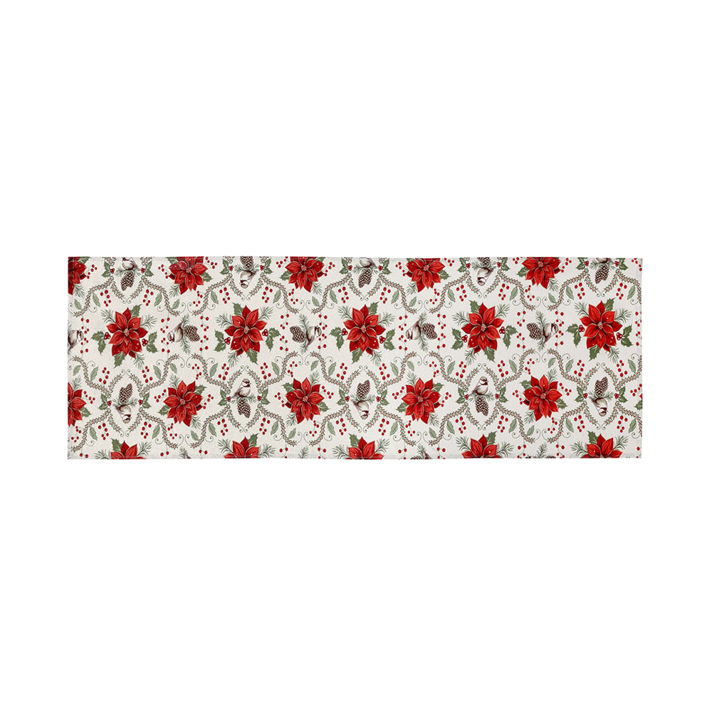 Caminho de Mesa Dohler Celebra Jardim de Natal com Efeito Brilho 45cm x 1,60m