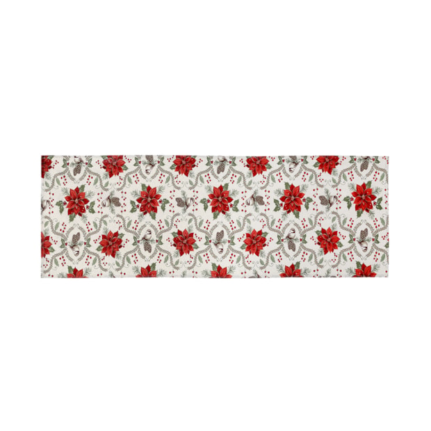 Caminho de Mesa Dohler Celebra Jardim de Natal com Efeito Brilho 45cm x 1,60m
