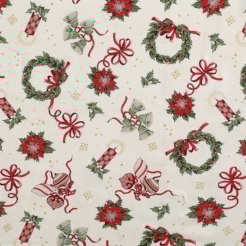 Caminho de Mesa Dohler Celebra Natal Guirlandas de Natal com Efeito Brilho 45cm x 1,60m