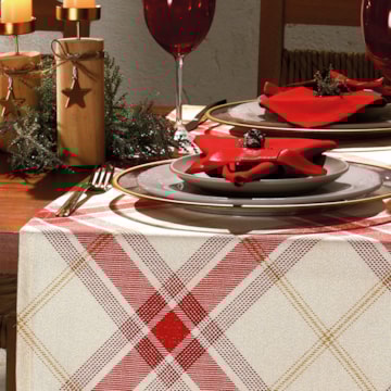 Caminho de Mesa Dohler Celebra Natal Xadrez 45cm x 1,60m