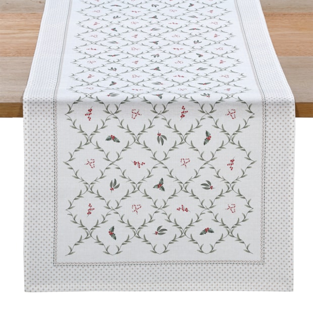 Caminho de Mesa Dohler Clean Estampado Digital Trama Natalina 45cm x 1,60m (1 peça)