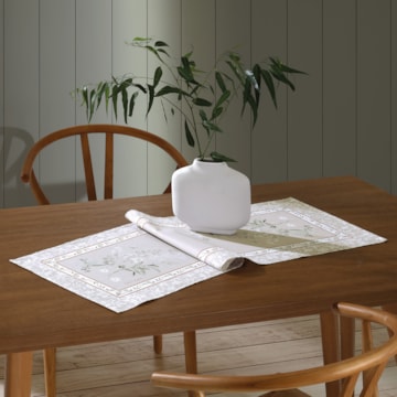Caminho de Mesa Dohler Clean Renova Estampado Digital Adele 37cm x 1,00m