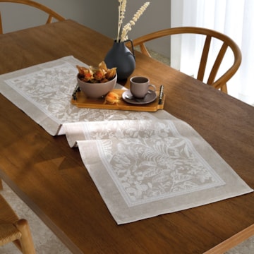 Caminho de Mesa Dohler Clean Renova Estampado Digital Alana 45cm x 1,60m