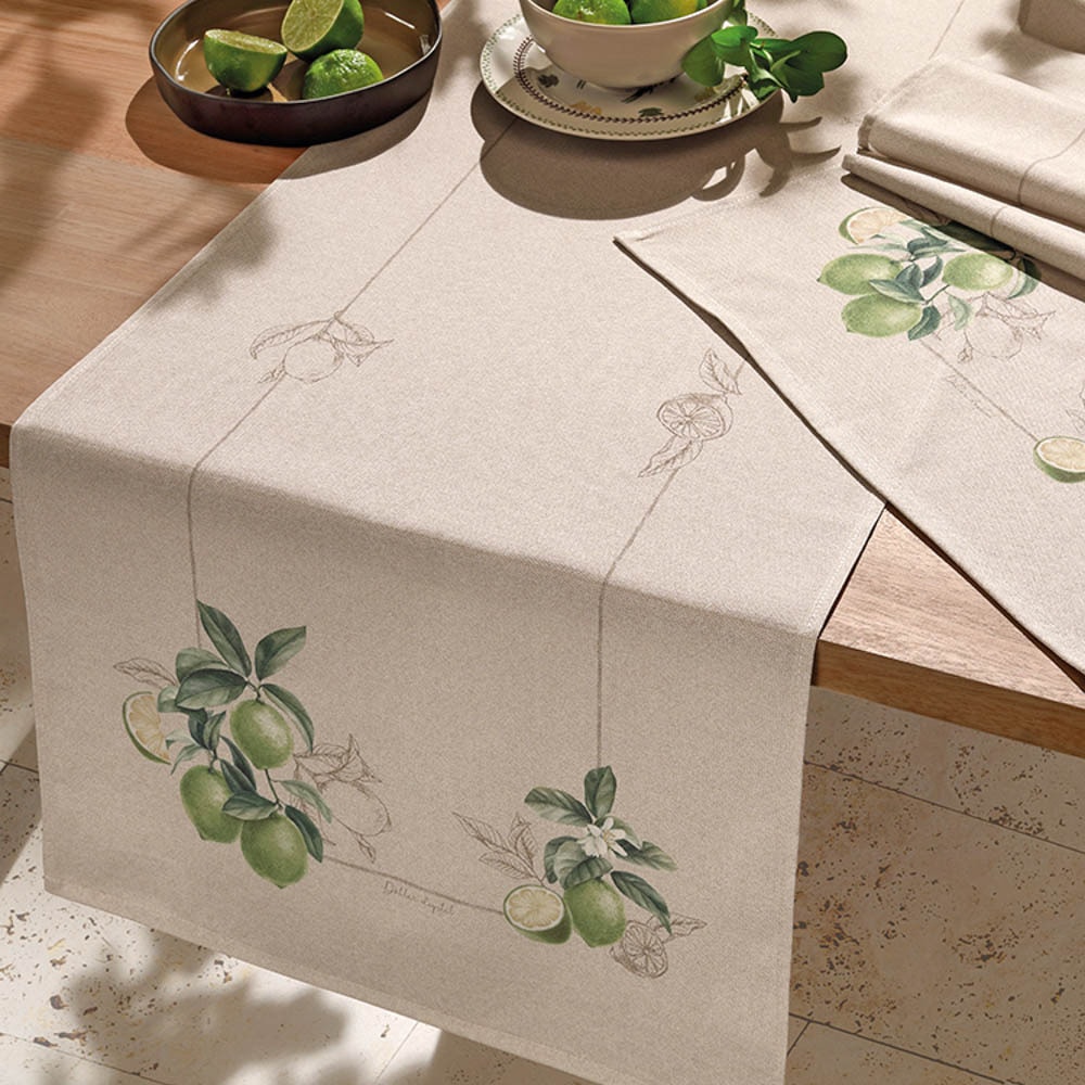 Caminho de Mesa Dohler Clean Renova Estampado Digital Limone 45cm x 1,60m (1 peça)