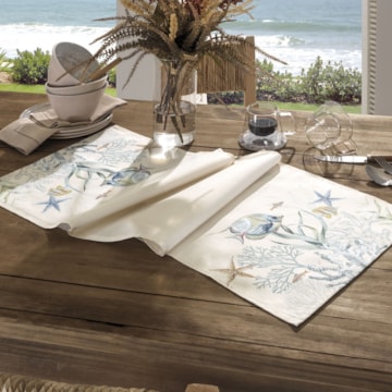 Caminho de Mesa Dohler Clean Renova Estampado Digital Marina 37cm x 1,00m