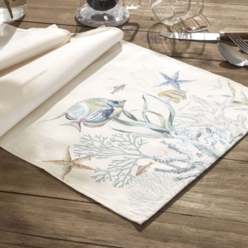 Caminho de Mesa Dohler Clean Renova Estampado Digital Marina 37cm x 1,00m