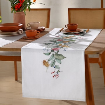 Caminho de Mesa Dohler Clean Renova Estampado Digital Verena 45cm x 1,60m (1 Peça)