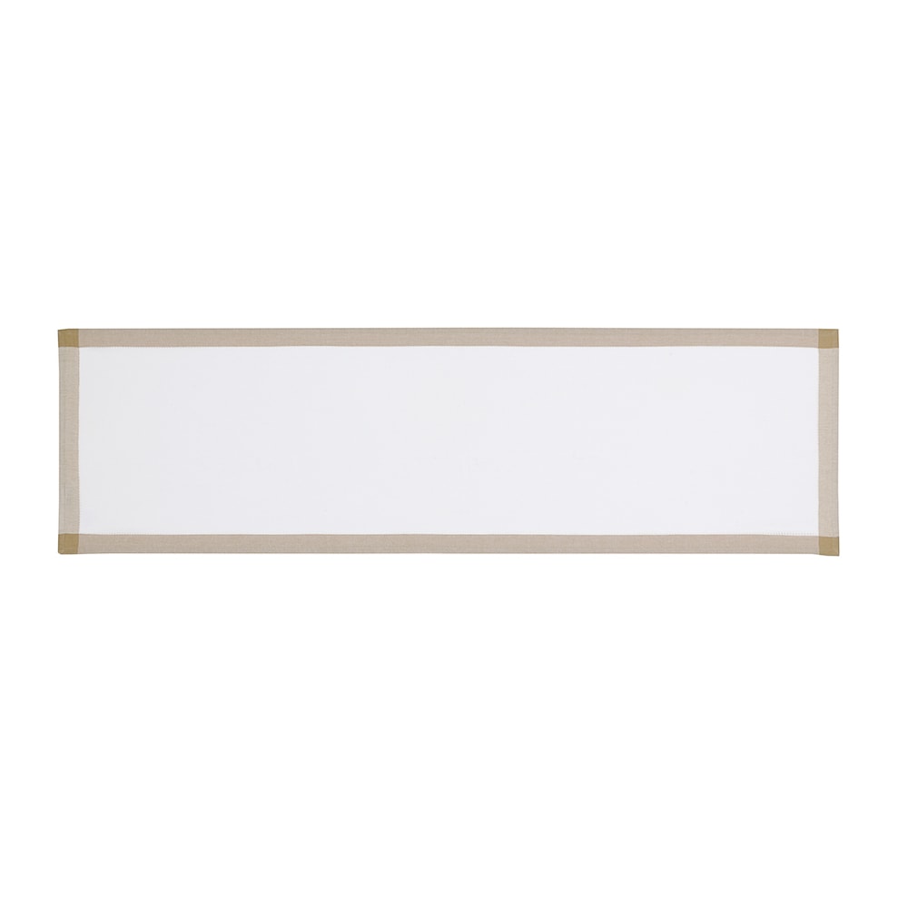 Caminho de Mesa Dohler Léia Efeito Linho Ponto Ajour 100% Algodão 45cm x 1,60m (1 Peça)