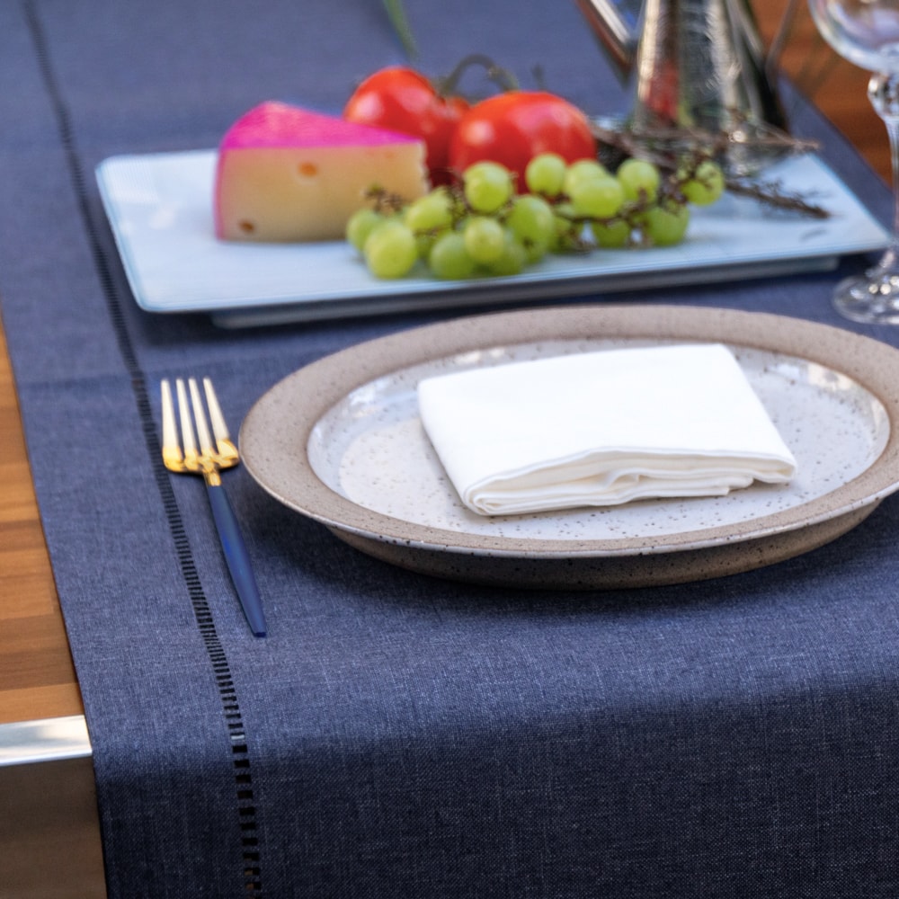 Caminho de Mesa Glamour Azul Navy 40cm x 1,80m