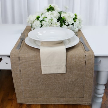 Caminho de Mesa Glamour Castanho 40cm x 1,40m