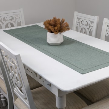 Caminho de Mesa Glamour Verde Star 40cm x 1,40m