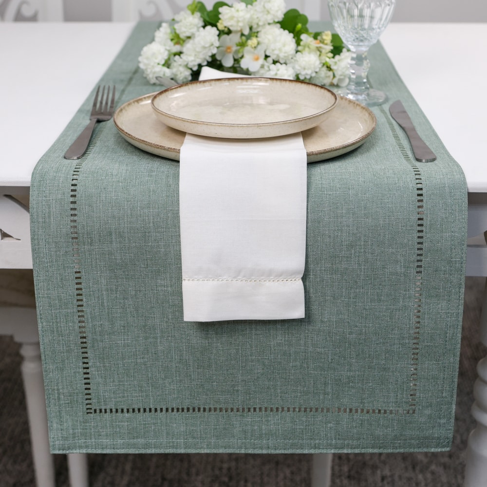 Caminho de Mesa Glamour Verde Star 40cm x 1,80m