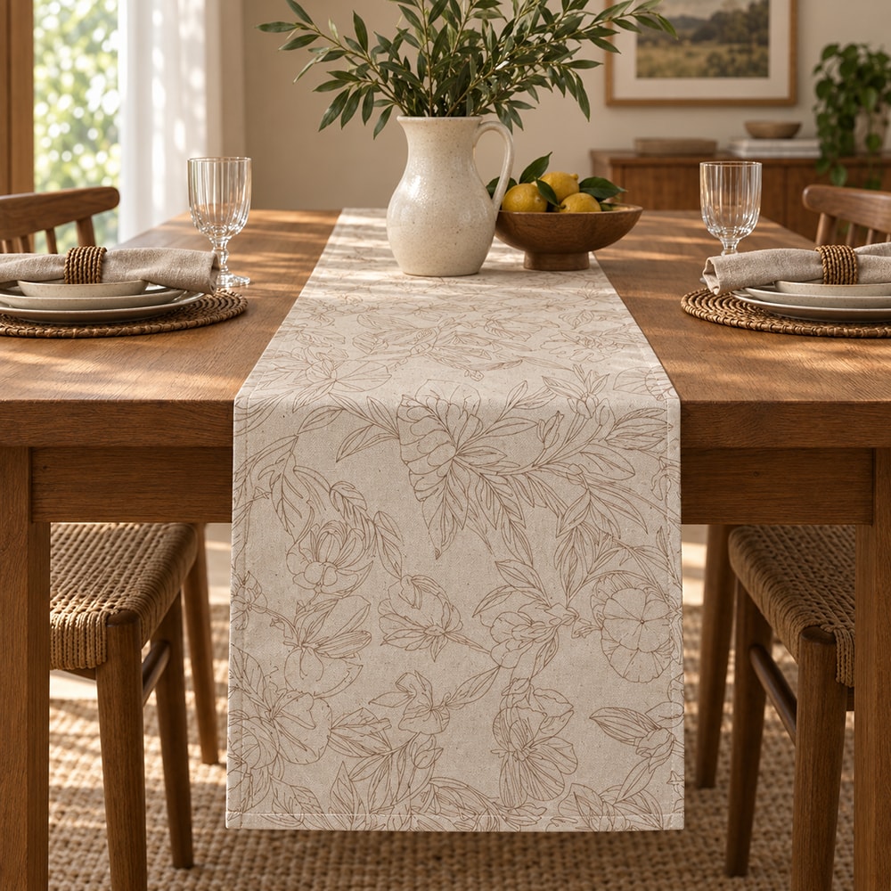 Caminho de Mesa Nativa Floral 39cm x 1,70m (1 peça)