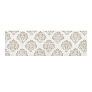 Caminho de Mesa Naturalle Limpeza Prática Damask Medalhão 50cm x 1,50m