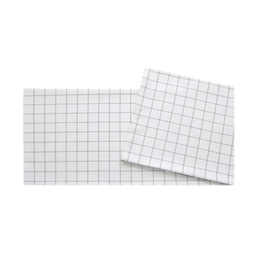 Caminho de Mesa Naturalle Limpeza Prática Grid Verde Musgo 50cm x 1,50m