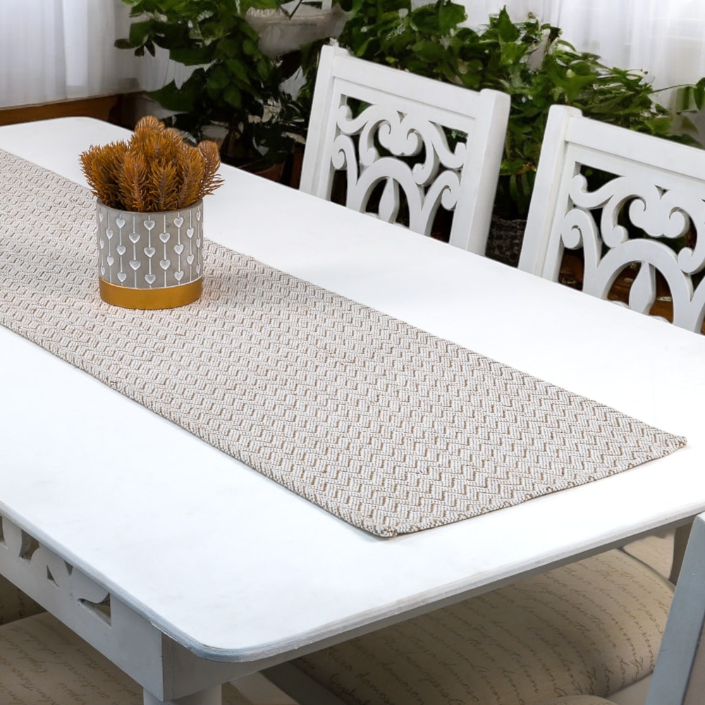 Caminho de Mesa Nature Algodão e Juta Natural 33cm x 1,40m