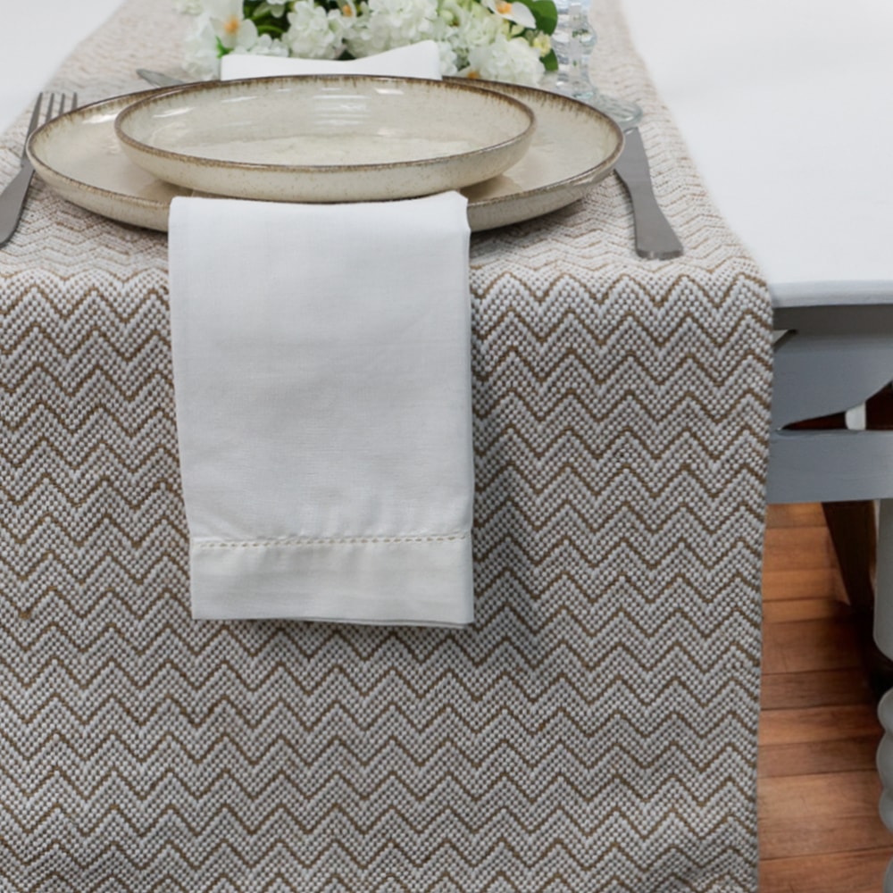 Caminho de Mesa Nature Algodão e Juta Natural 33cm x 1,40m