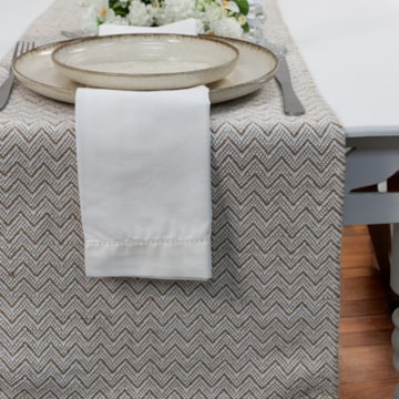 Caminho de Mesa Nature Algodão e Juta Natural 33cm x 1,40m