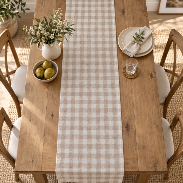 Caminho de Mesa Picnic Xadrez 39cm x 1,70m (1 peça)