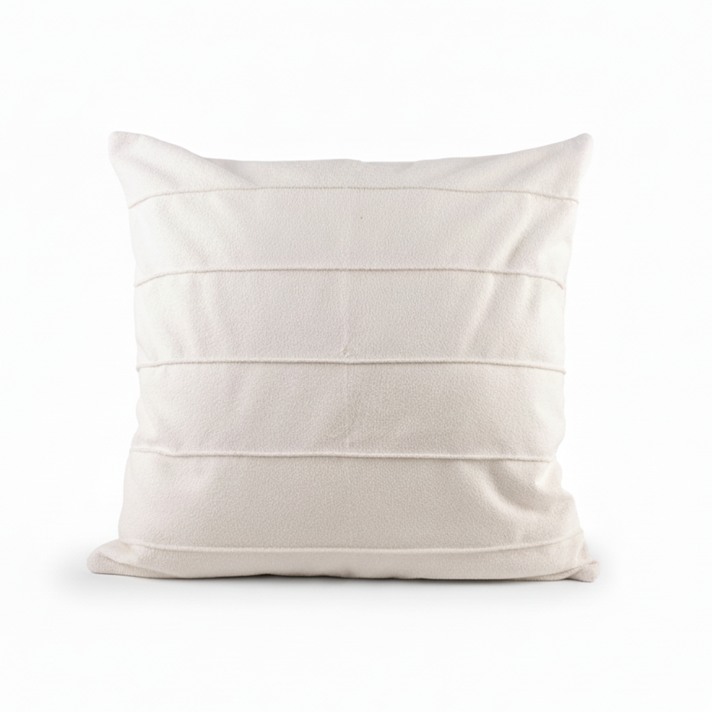 Capa de Almofada Boucle Lines Drapeada com Zíper 50cm x 50cm (1 peça)