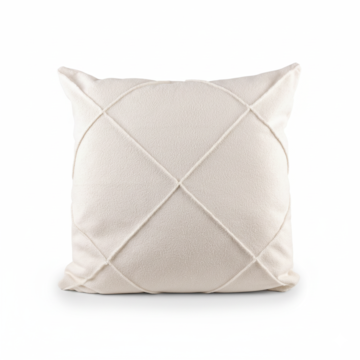 Capa de Almofada Boucle Treliça Drapeada com Zíper 50cm x 50cm (1 peça)