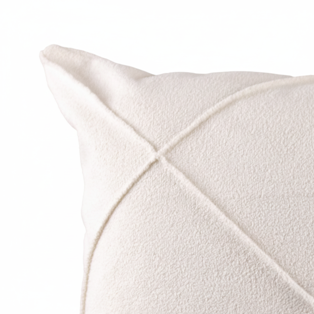 Capa de Almofada Boucle Treliça Drapeada com Zíper 50cm x 50cm (1 peça)