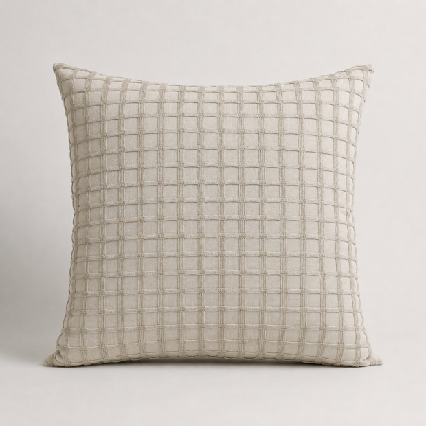 Capa de Almofada Portinari Textura Quadriculada com Zíper 50cm x 50cm (1 peça)